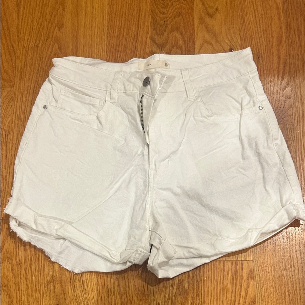 Francesca's Collections High Waist White Shorts